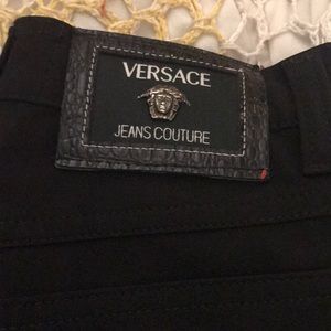 Vintage Versace high waisted black skinny jeans